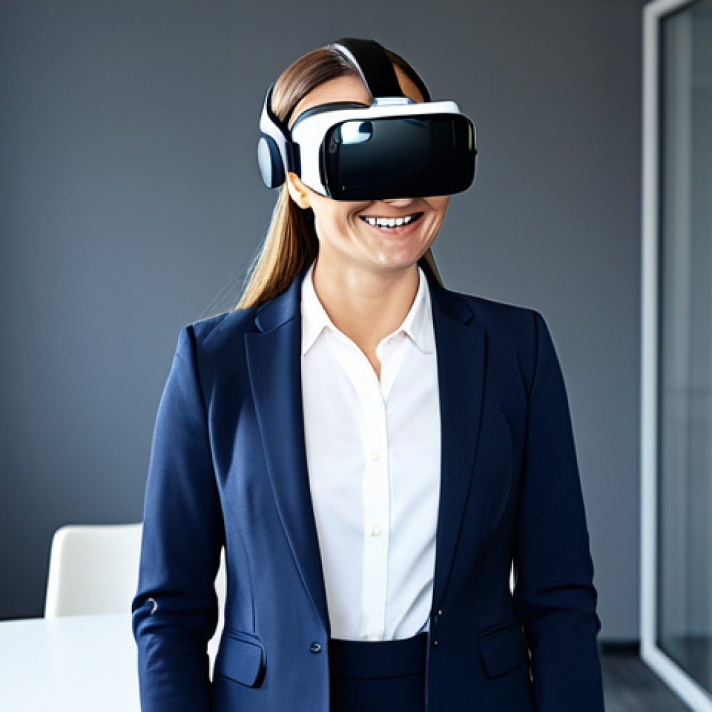 **

A professional real estate agent, fully clothed in a modest business suit, showcasing a property VR tour to a potential client using a VR headset in a modern, well-lit office. The client is smiling and engaged. Safe for work, appropriate content, professional, perfect anatomy, natural proportions, high quality.

**