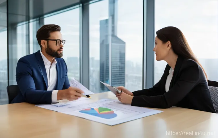 공인중개사와 부동산 정책 변화의 연계성 - **Prompt:** A professional real estate agent, a woman in her late 30s wearing a crisp business suit,...