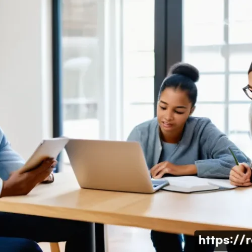 Home 32 공인중개사 시험 준비 단계별 전략 - A diverse group of adult learners, including a young professional in business casual attire studying...